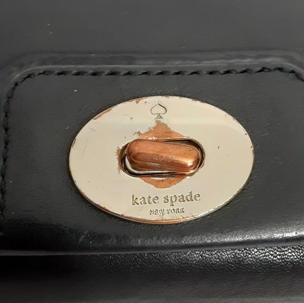 Kate Spade black leather crossbody bag